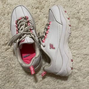 White and Pink Filas
